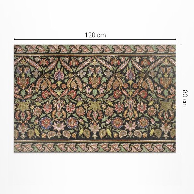 Tapijt vinyl Antiek bloemen vintage plantenpatroon