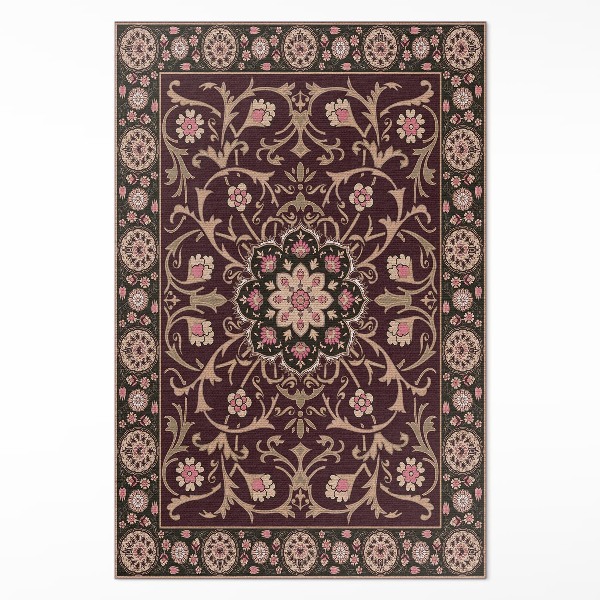 Tapijt vinyl Bleke antieke decoratieve bloem