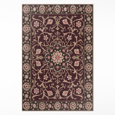 Tapijt vinyl Bleke antieke decoratieve bloem