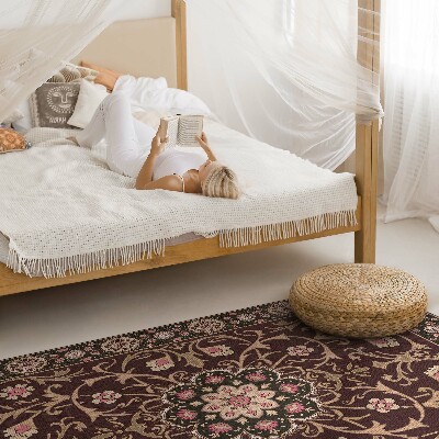 Tapijt vinyl Bleke antieke decoratieve bloem