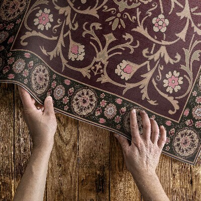 Tapijt vinyl Bleke antieke decoratieve bloem