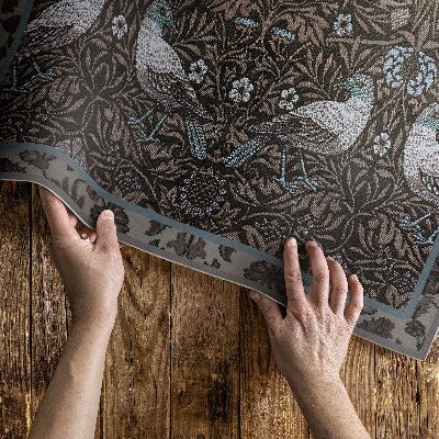 Tapijt vinyl Vogel- en plantenmotieven Gotisch ornament