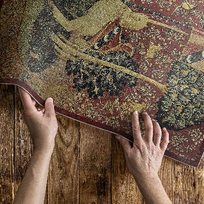 Vinyl vloerkleed Middeleeuwse imitatie vintage stof