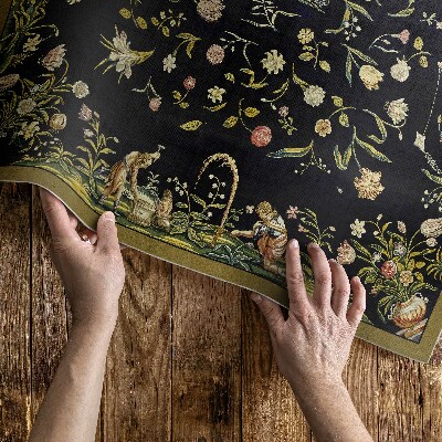 Vinyl tapijt Verspreide flora kleine vintage bloemen