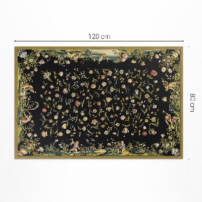 Vinyl tapijt Verspreide flora kleine vintage bloemen