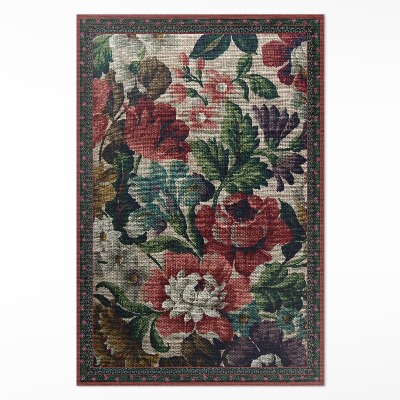 Tapijt vinyl Delicaat vintage bloemenpatroon