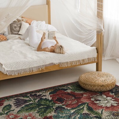 Tapijt vinyl Delicaat vintage bloemenpatroon