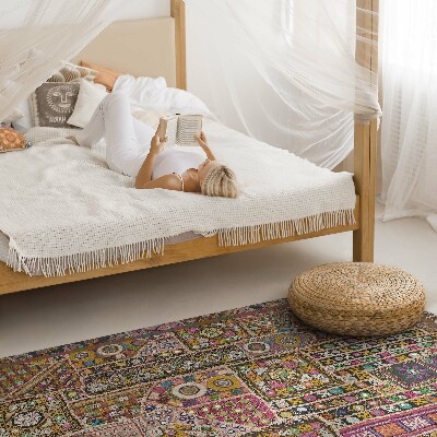 Vinyl vloerkleed Patchwork etnisch retropatroon