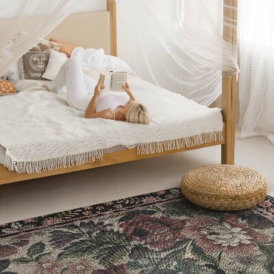 Vinyl vloerkleed Bleke kleuren wilde bloemen vintage