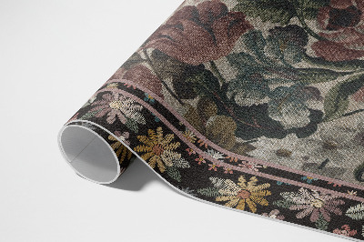 Vinyl vloerkleed Bleke kleuren wilde bloemen vintage