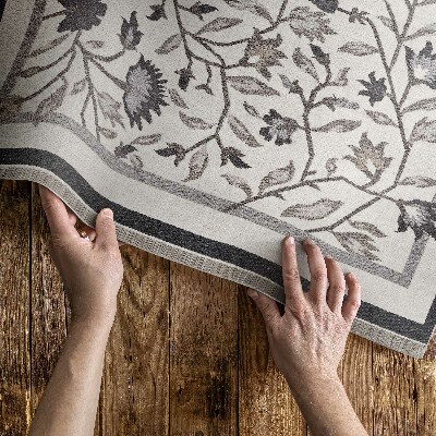 Vinyl vloerkleed Monochromatische minimalistische planten