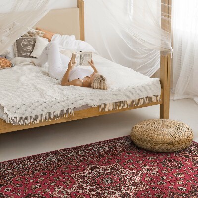 Vinyl tapijt Oud bloemenrood Perzisch patroon