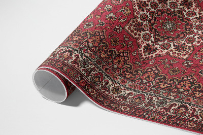 Vinyl tapijt Oud bloemenrood Perzisch patroon