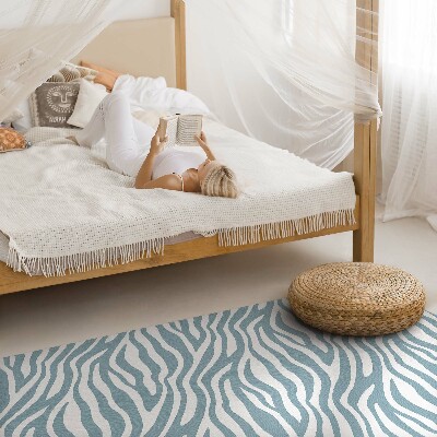 Tapijt vinyl Golven in pastelblauw