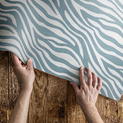 Tapijt vinyl Golven in pastelblauw