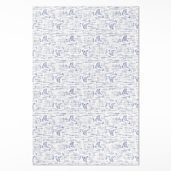 Vinyl vloerkleed Vogels delicaat regelmatig boho-patroon