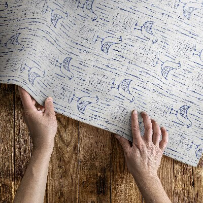 Vinyl vloerkleed Vogels delicaat regelmatig boho-patroon