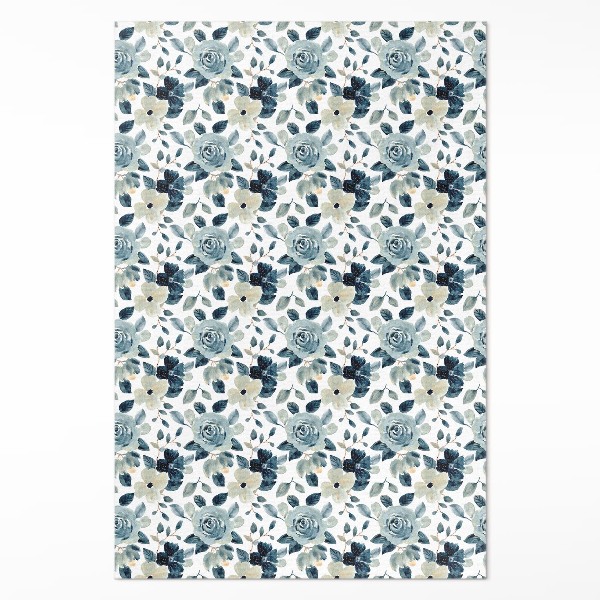 Vinyl tapijt Geschilderde bloemen regelmatig bloemmotief