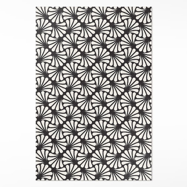 Tapijt vinyl Geometrie ginkgo bladeren art deco glamour