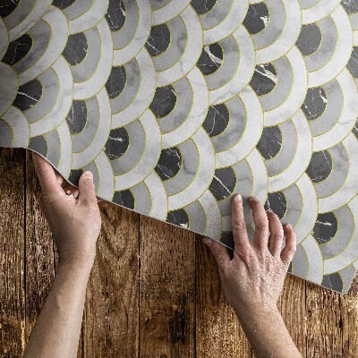 Vinyl vloerkleed Steen schubben marmer regelmatig patroon