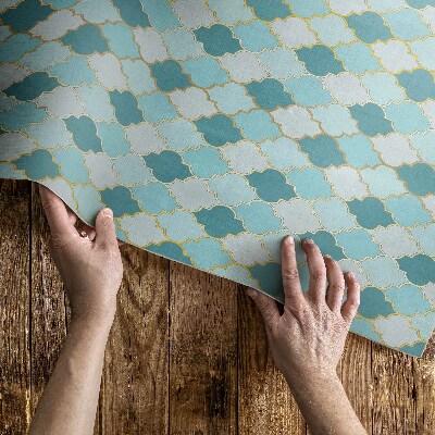 Vinyl tapijt Blauwe mozaïek decoratieve tegels