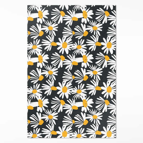 Tapijt vinyl Geschilderde madeliefjes, wilde bloemen