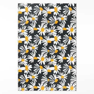 Tapijt vinyl Geschilderde madeliefjes, wilde bloemen