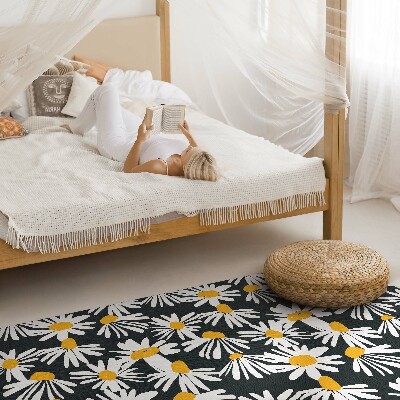 Tapijt vinyl Geschilderde madeliefjes, wilde bloemen