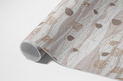 Vinyl vloerkleed Boho bladeren op golven achtergrondillustratie