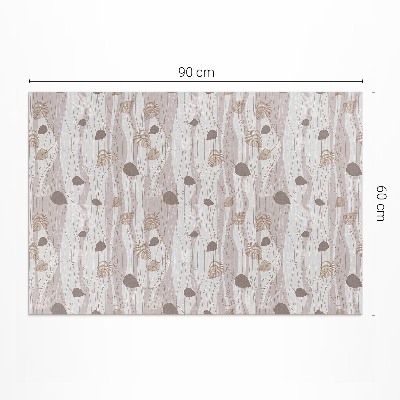 Vinyl vloerkleed Boho bladeren op golven achtergrondillustratie