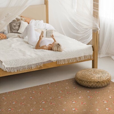 Tapijt vinyl Kleine wilde bloemen, boho vintage stijl