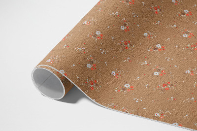 Tapijt vinyl Kleine wilde bloemen, boho vintage stijl