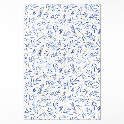 Vinyl vloerkleed Aquarel takjes bladeren stippen boho