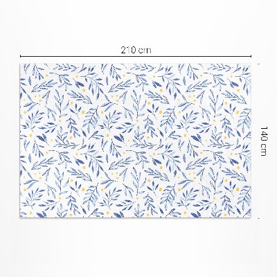 Vinyl vloerkleed Aquarel takjes bladeren stippen boho