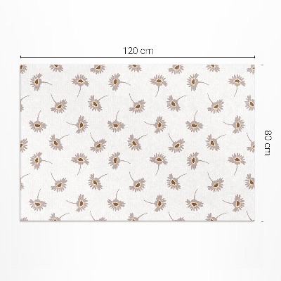 Vinyl vloerkleed Delicate boho madeliefjes