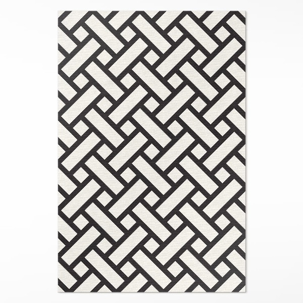 Vinyl tapijt Eenvoudige illustratie van rieten weefwerk