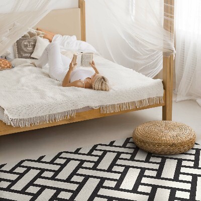 Vinyl tapijt Eenvoudige illustratie van rieten weefwerk