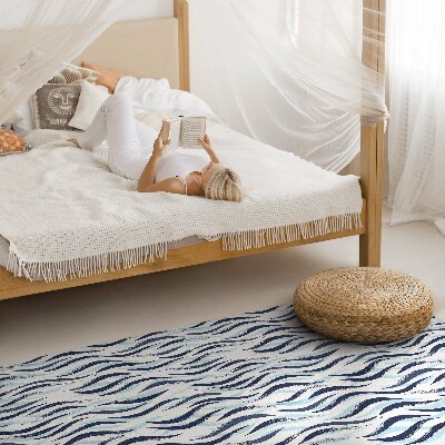 Vinyl tapijt Grafisch geschilderde zee golven