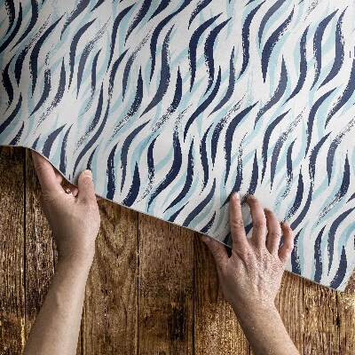 Vinyl tapijt Grafisch geschilderde zee golven