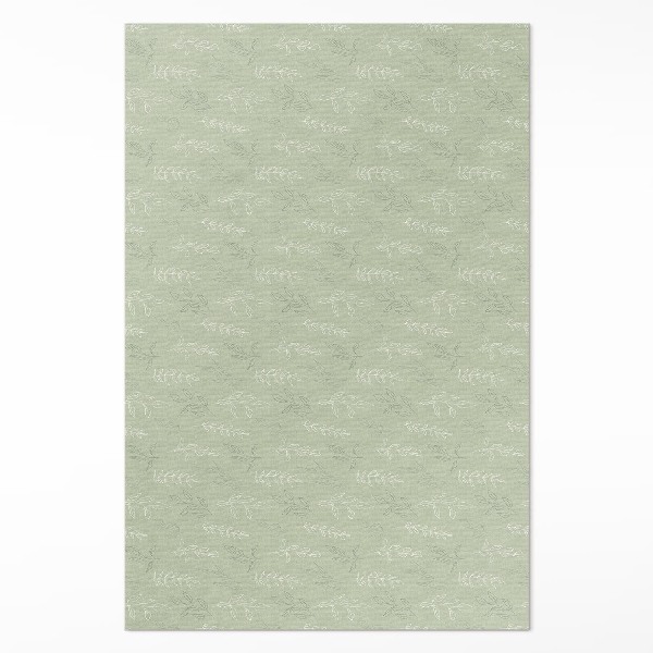 Tapijt vinyl Subtiele bladtakjes in boho-stijl