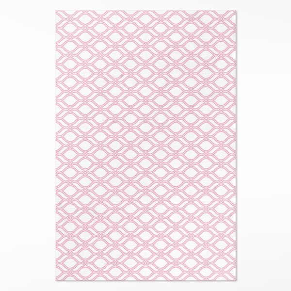 Vinyl vloerkleed Poederroze gevlochten kleine mozaïek