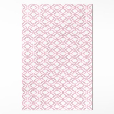 Vinyl vloerkleed Poederroze gevlochten kleine mozaïek