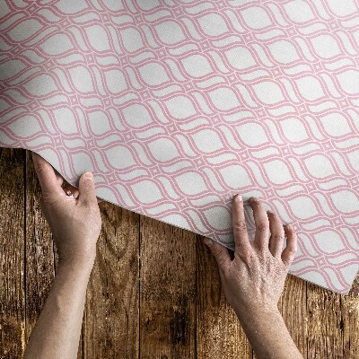 Vinyl vloerkleed Poederroze gevlochten kleine mozaïek