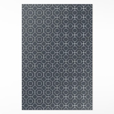 Vinyl vloerkleed Regelmatig geometrisch patroon met cirkels