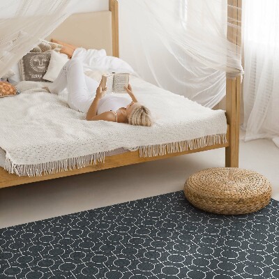 Vinyl vloerkleed Regelmatig geometrisch patroon met cirkels