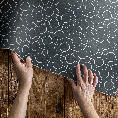 Vinyl vloerkleed Regelmatig geometrisch patroon met cirkels