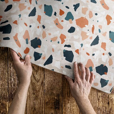 Tapijt vinyl Pastelkleurige decoratieve steen in boho-stijl