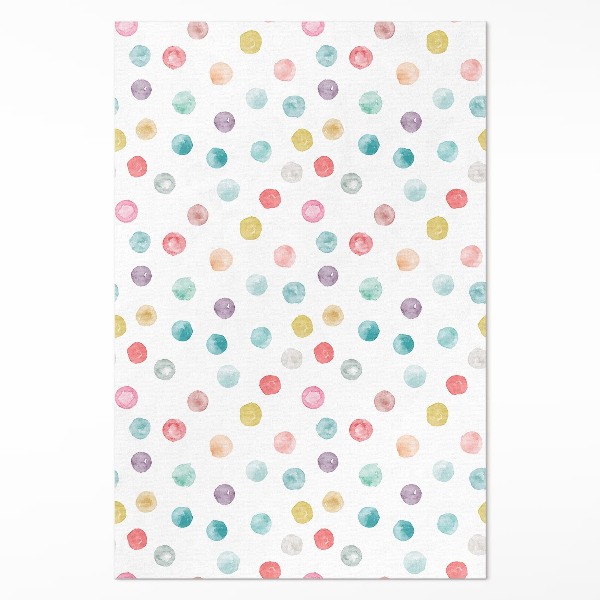 Vinyl vloerkleed Geschilderde stippen aquarel boho