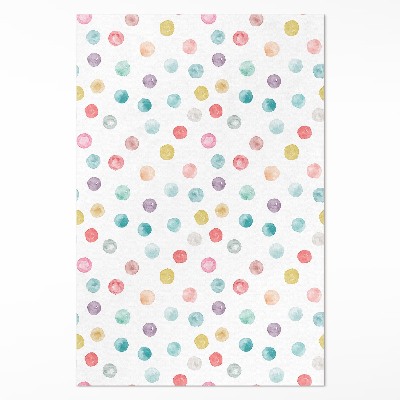 Vinyl vloerkleed Geschilderde stippen aquarel boho