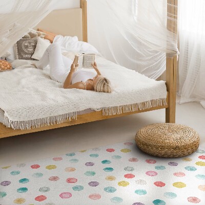 Vinyl vloerkleed Geschilderde stippen aquarel boho